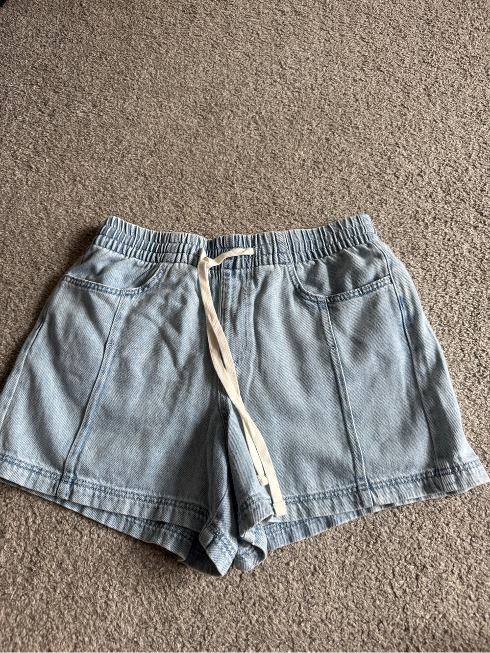 Universal Thread Light Blue Denim Drawstring Shorts